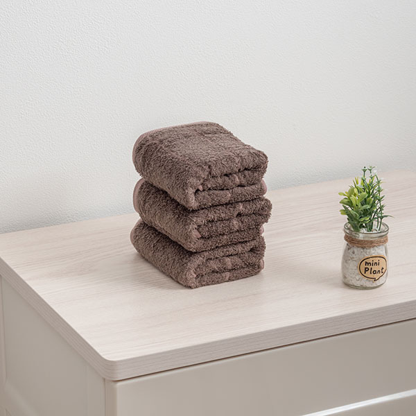 nishikawa（西川）はれやか　フェイスタオルセット（3枚）ブラウン