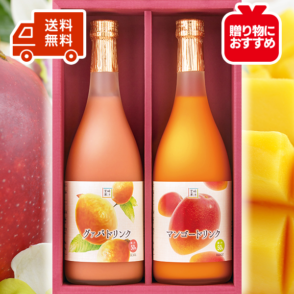 【トロピカルフルーツドリンク】グァバ・マンゴー(50%果汁入り飲料)各720ml